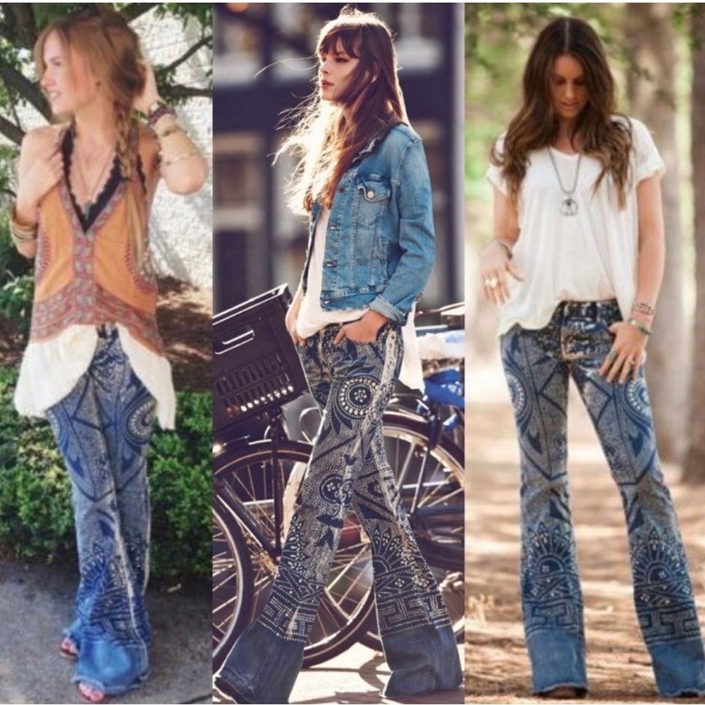 Free People Bali Discharge jeans